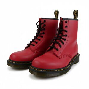 Dr Martens 1460 Satchel Red 8 Eye Boots Women's Size 7, Men's Size 6